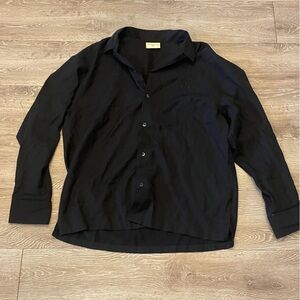 YoungLA Men's Black Button-Up Shirt - L